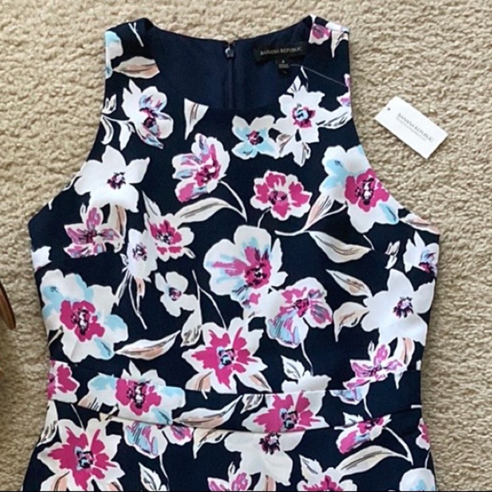Banana Republic Floral Ruffle Wrap Racerback Dress - Picture 3 of 10